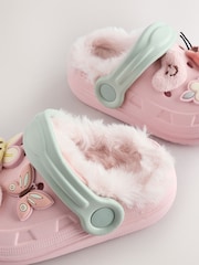 Multi Faux Fur Lined Clog Slippers - Image 6 of 8