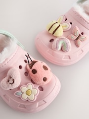 Multi Faux Fur Lined Clog Slippers - Image 7 of 8