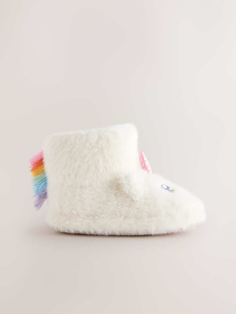 White Unicorn Slipper Boots - Image 2 of 5
