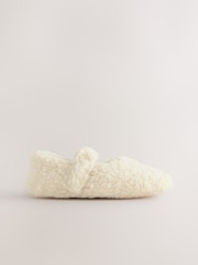 Neutral Borg Mary Jane Slippers - Image 2 of 5