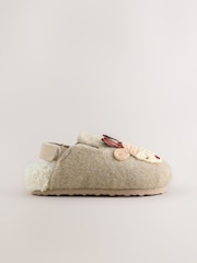 Neutral Christmas Reindeer Clog Slippers - Image 2 of 5