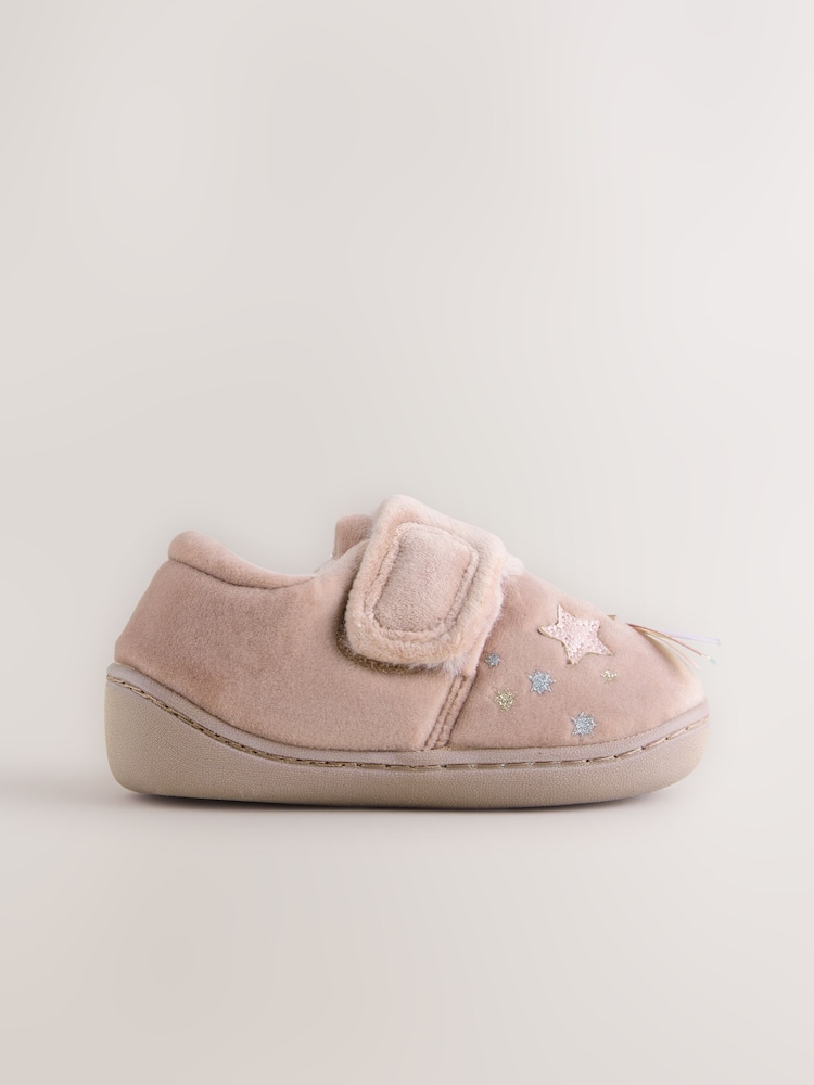Pink Unicorn Cosy Lined Cupsole Slippers - Image 2 of 5