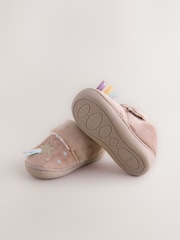 Pink Unicorn Cosy Lined Cupsole Slippers - Image 4 of 5