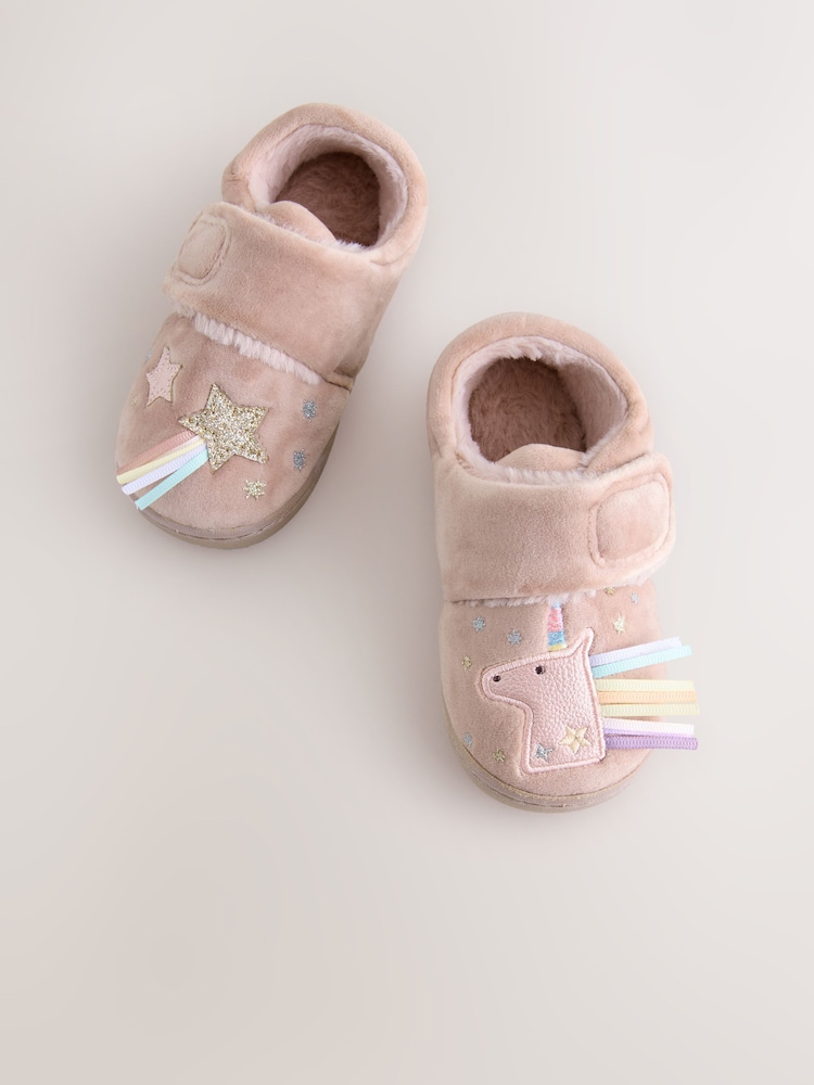 Pink Unicorn Cosy Lined Cupsole Slippers - Image 5 of 5