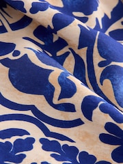 Blue/White Print Palazzo Trousers - Image 7 of 8