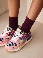 Bright Colourblock Lace-Up Trainers - Image 1 of 8