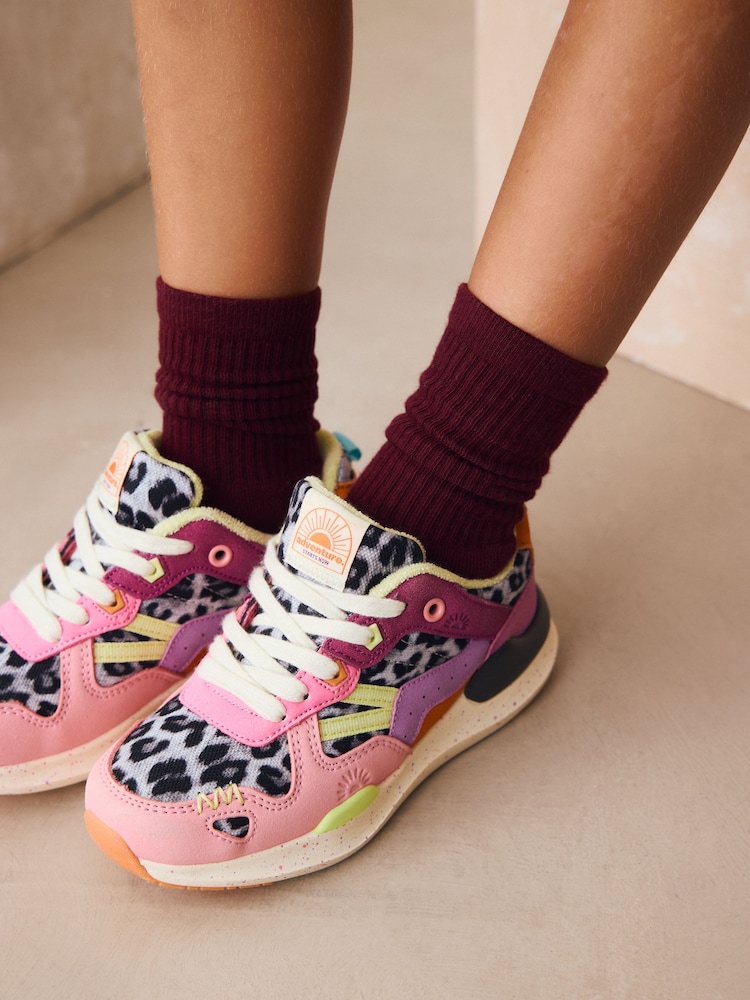 Bright Colourblock Lace-Up Trainers - Image 1 of 8