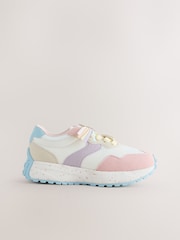 Pink Pastel Unicorn Lace-Up Chunky Trainers - Image 2 of 7