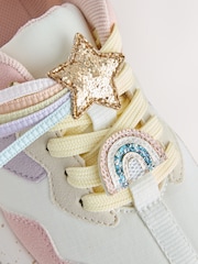 Pink Pastel Unicorn Lace-Up Chunky Trainers - Image 4 of 7