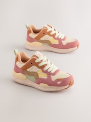 Muted Colourblock Lace-Up Trainers - Image 3 of 8