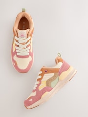 Muted Colourblock Lace-Up Trainers - Image 5 of 8