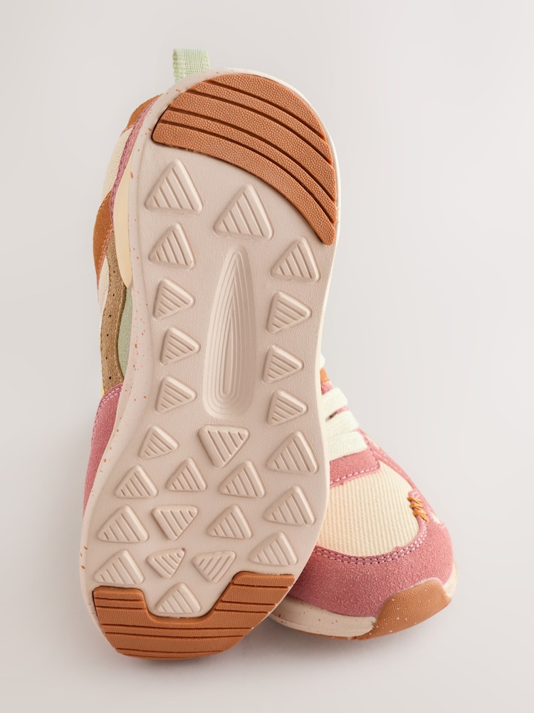 Muted Colourblock Lace-Up Trainers - Image 8 of 8