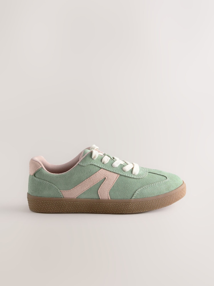 Green/Pink Lace-Up Lifestyle Trainers - Image 5 of 9