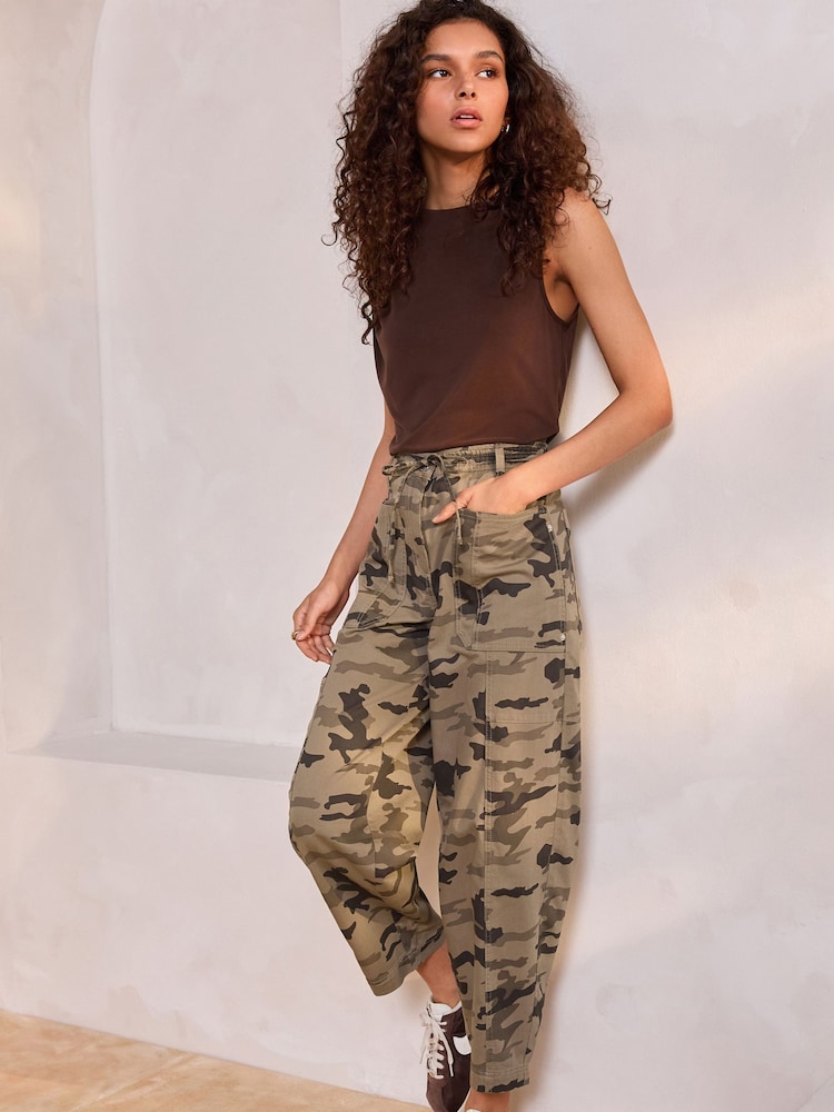 Khaki Camo Cargo Trousers - Image 1 of 8 Khaki Camo Cargo Trousers - Image 1 of 8