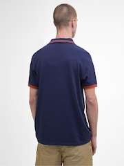 Barbour® International Blue Calibrated 100% Cotton Polo Shirt - Image 2 of 5