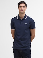 Barbour® International Blue Ethan 100% Cotton Polo Shirt - Image 1 of 5