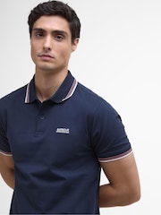 Barbour® International Blue Ethan 100% Cotton Polo Shirt - Image 3 of 5