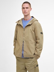 Barbour® International Buckley Garment Dyed Brown 100% Cotton Overshirt - Image 1 of 5