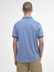 Barbour® International Blue Calibrated 100% Cotton Polo Shirt - Image 2 of 5