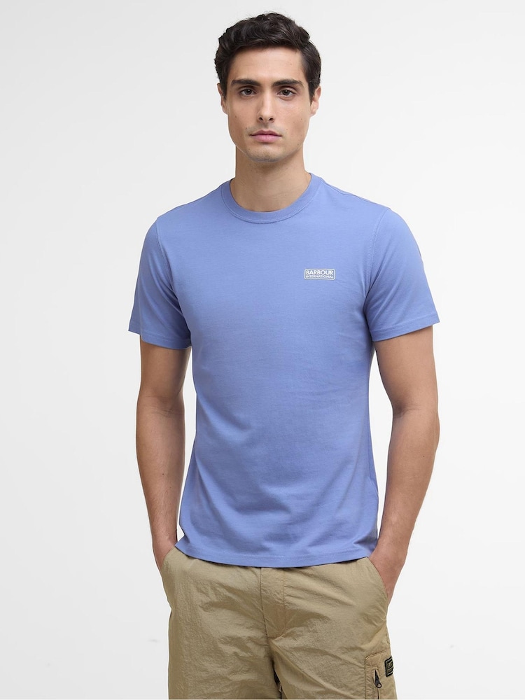 Barbour® International Blue Chest Logo 100% Cotton T-Shirt - Image 1 of 5