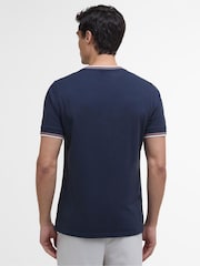 Barbour® International Blue Ethan Tipped 100% Cotton T-Shirt - Image 2 of 5