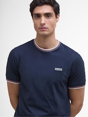 Barbour® International Blue Ethan Tipped 100% Cotton T-Shirt - Image 3 of 5