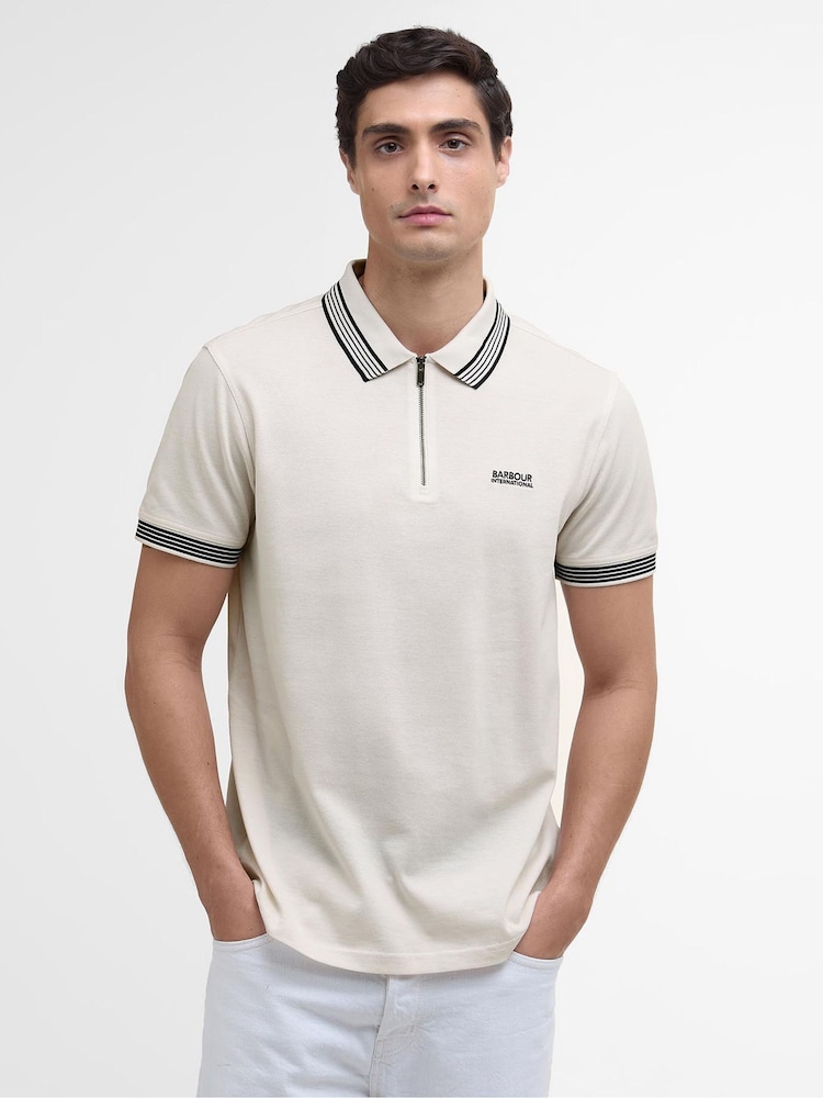 Barbour® International Upham White Polo Shirt - Image 1 of 5