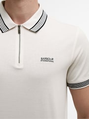 Barbour® International Upham White Polo Shirt - Image 4 of 5