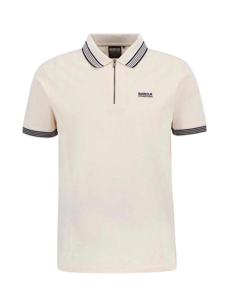 Barbour® International Upham White Polo Shirt - Image 5 of 5