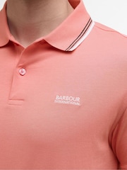 Barbour® International Blue Ethan 100% Cotton Polo Shirt - Image 4 of 5