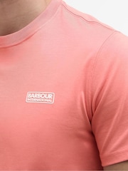 Barbour® International Pink Chest Logo 100% Cotton T-Shirt - Image 4 of 5
