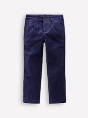 Boden Blue 100% Cotton Smart Pleated Trousers - Image 1 of 3