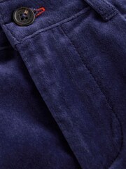 Boden Blue 100% Cotton Smart Pleated Trousers - Image 3 of 3