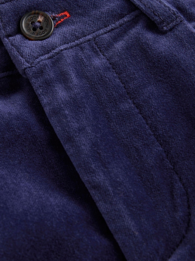 Boden Blue 100% Cotton Smart Pleated Trousers - Image 3 of 3