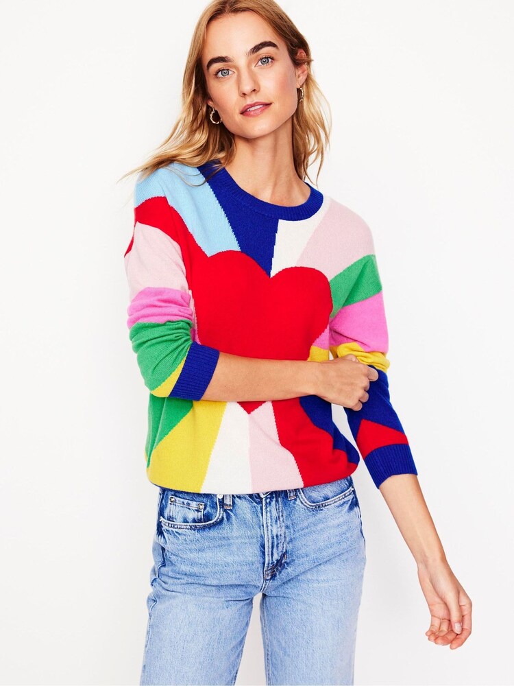 Boden Red Lydia Cashmere Jumper - Image 1 of 9 Boden Red Lydia Cashmere Jumper - Image 1 of 9