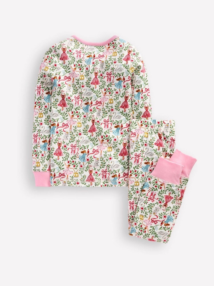 Boden Cream Snug Henley Ballet 100% Cotton Pyjamas - Image 2 of 3