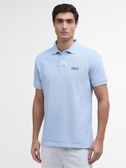 Barbour® International Blue Essential 100% Cotton Polo Shirt - Image 1 of 5