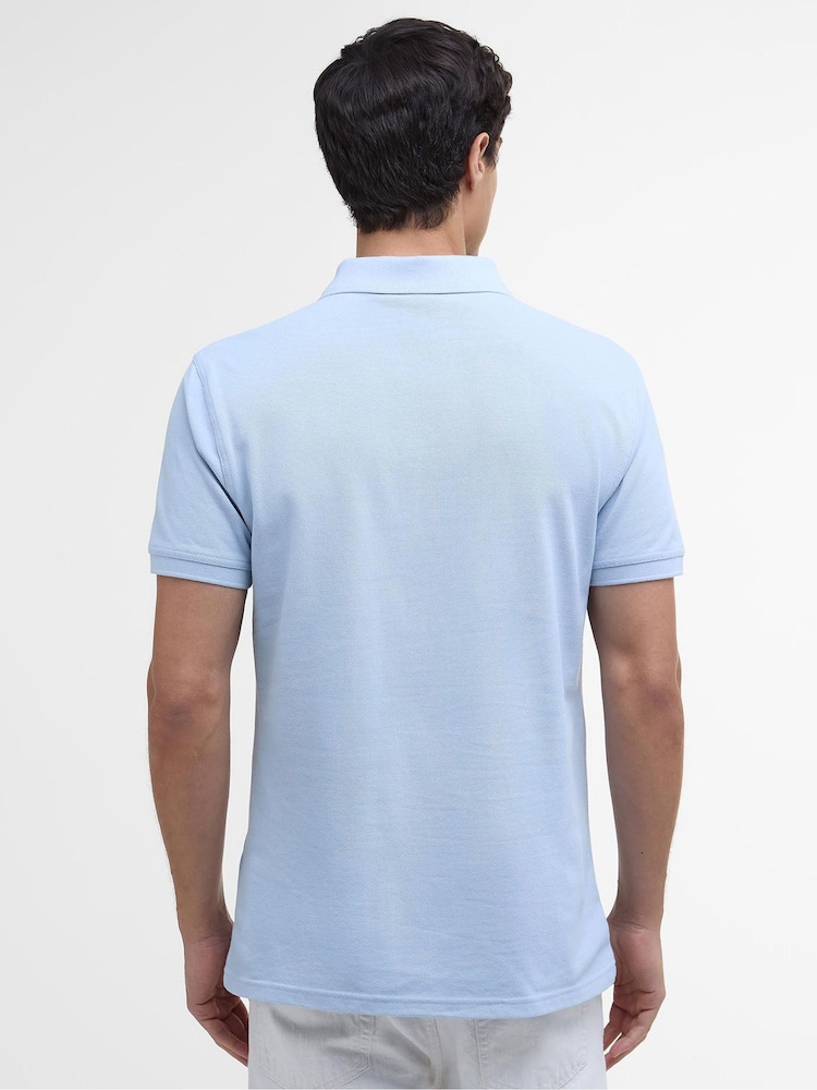 Barbour® International Blue Essential 100% Cotton Polo Shirt - Image 2 of 5 Barbour® International Blue Essential 100% Cotton Polo Shirt - Image 2 of 5