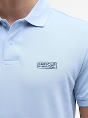 Barbour® International Blue Essential 100% Cotton Polo Shirt - Image 4 of 5
