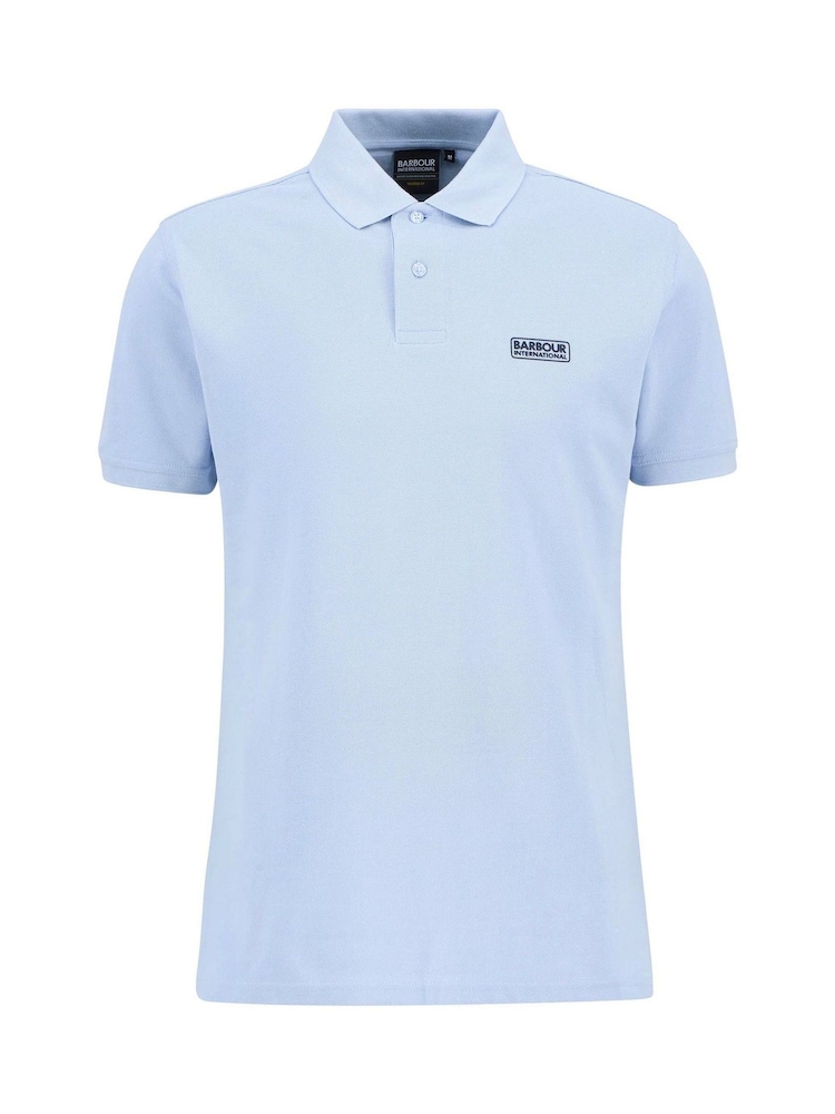 Barbour® International Blue Essential 100% Cotton Polo Shirt - Image 5 of 5 Barbour® International Blue Essential 100% Cotton Polo Shirt - Image 5 of 5