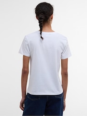 Barbour® White Bailey Varsity 100% Cotton T-Shirt - Image 2 of 4