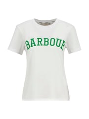 Barbour® White Bailey Varsity 100% Cotton T-Shirt - Image 4 of 4