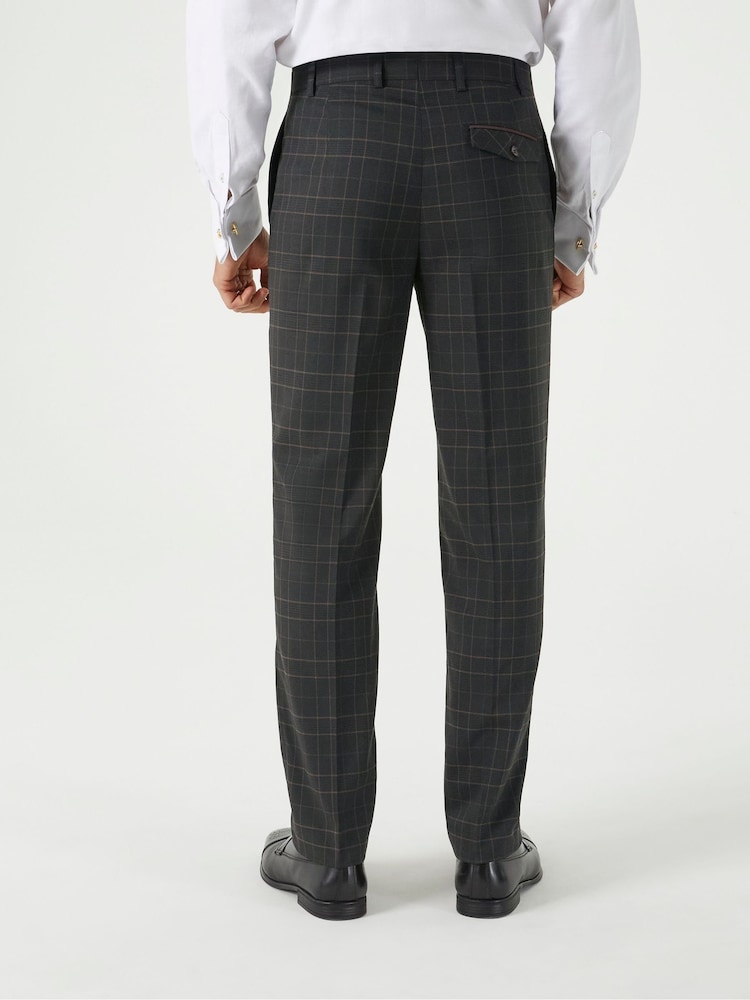 Skopes Green Casey Suit Tailored Trousers Windowpane Check - Image 2 of 4