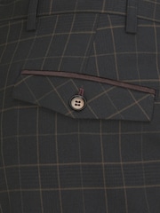 Skopes Green Casey Suit Tailored Trousers Windowpane Check - Image 4 of 4