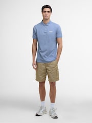 Barbour® International Blue Essential 100% Cotton Polo Shirt - Image 1 of 2