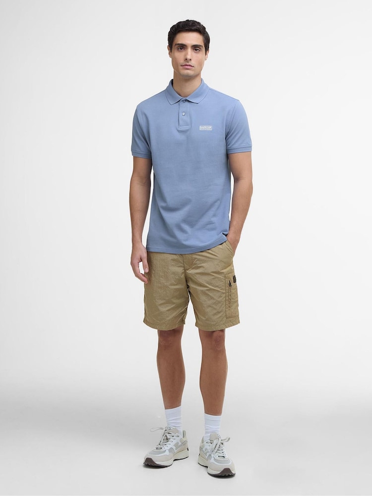 Barbour® International Blue Essential 100% Cotton Polo Shirt - Image 1 of 2