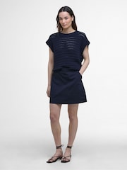 Barbour® Blue Mini Cary 100% Cotton Skirt - Image 1 of 5