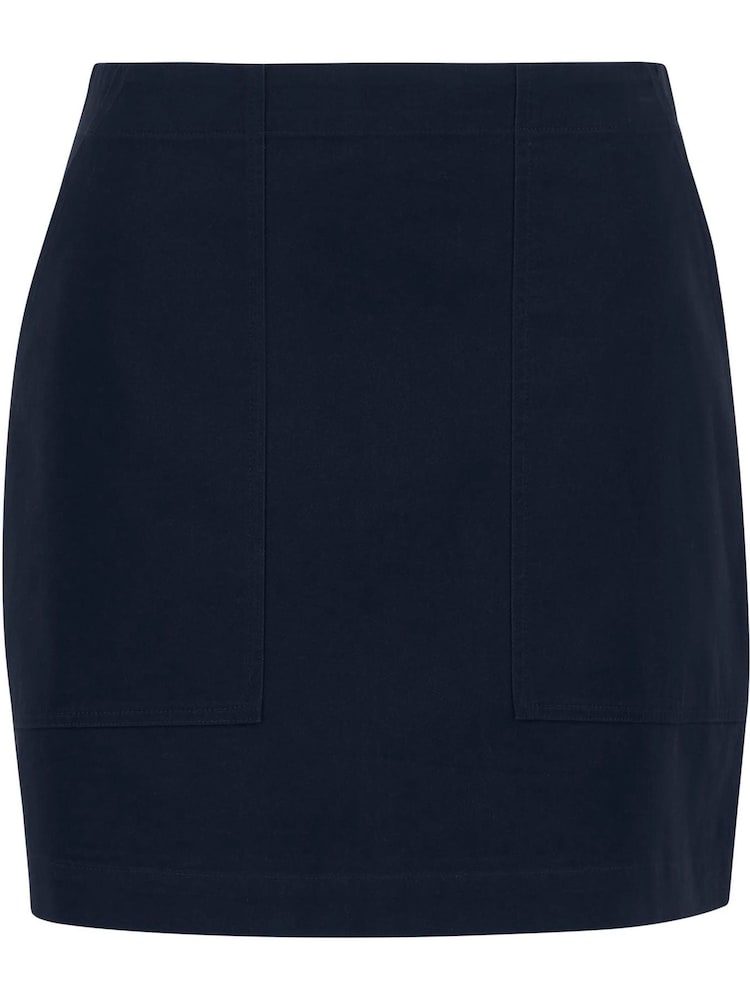 Barbour® Blue Mini Cary 100% Cotton Skirt - Image 5 of 5
