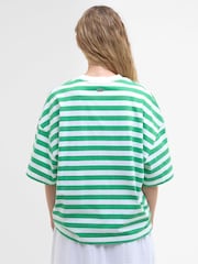Barbour® Green Oversized Abby Stripe Top - Image 2 of 5