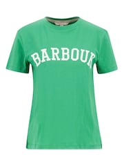 Barbour® Green Bailey Varsity 100% Cotton T-Shirt - Image 4 of 4